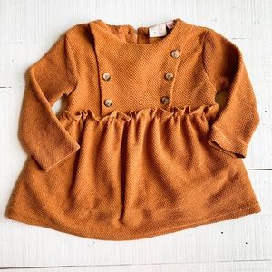 Zara chenille dress with button size 9-12 months
